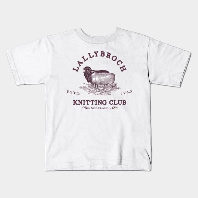 Original Lallybroch Knitting Club Kids T-Shirt by ShawnaMac